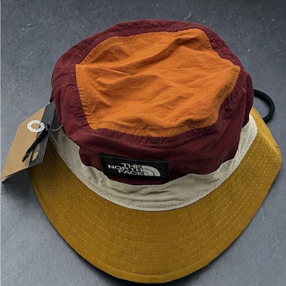 The North Face Men’s Multi-Color Bucket Hat - Mustard/Burgundy